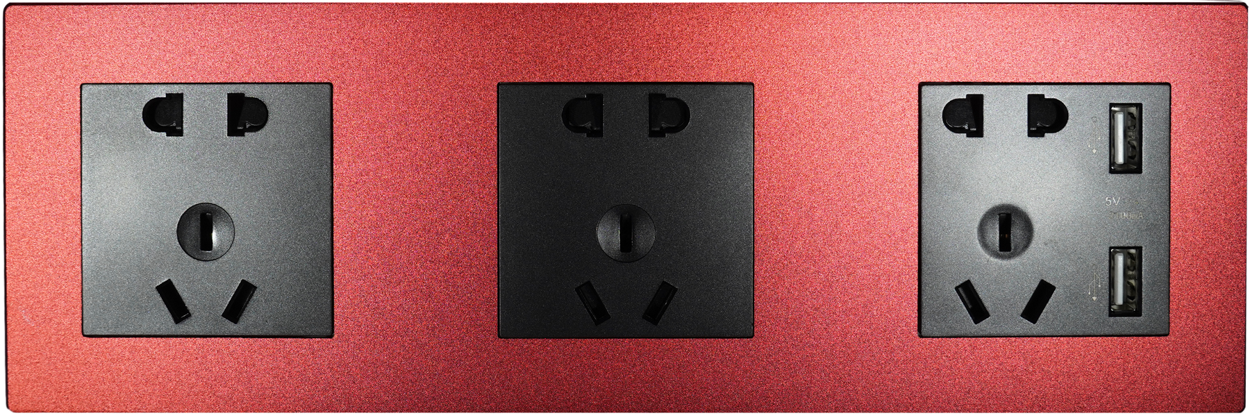 Borui Series multi-gang socket configuration for room projects