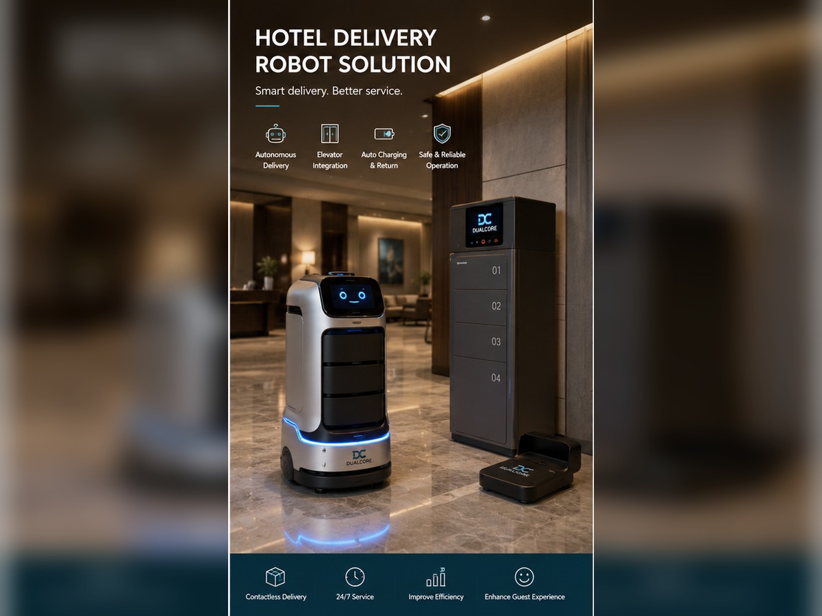 hotel delivery robot interface for guest service automation