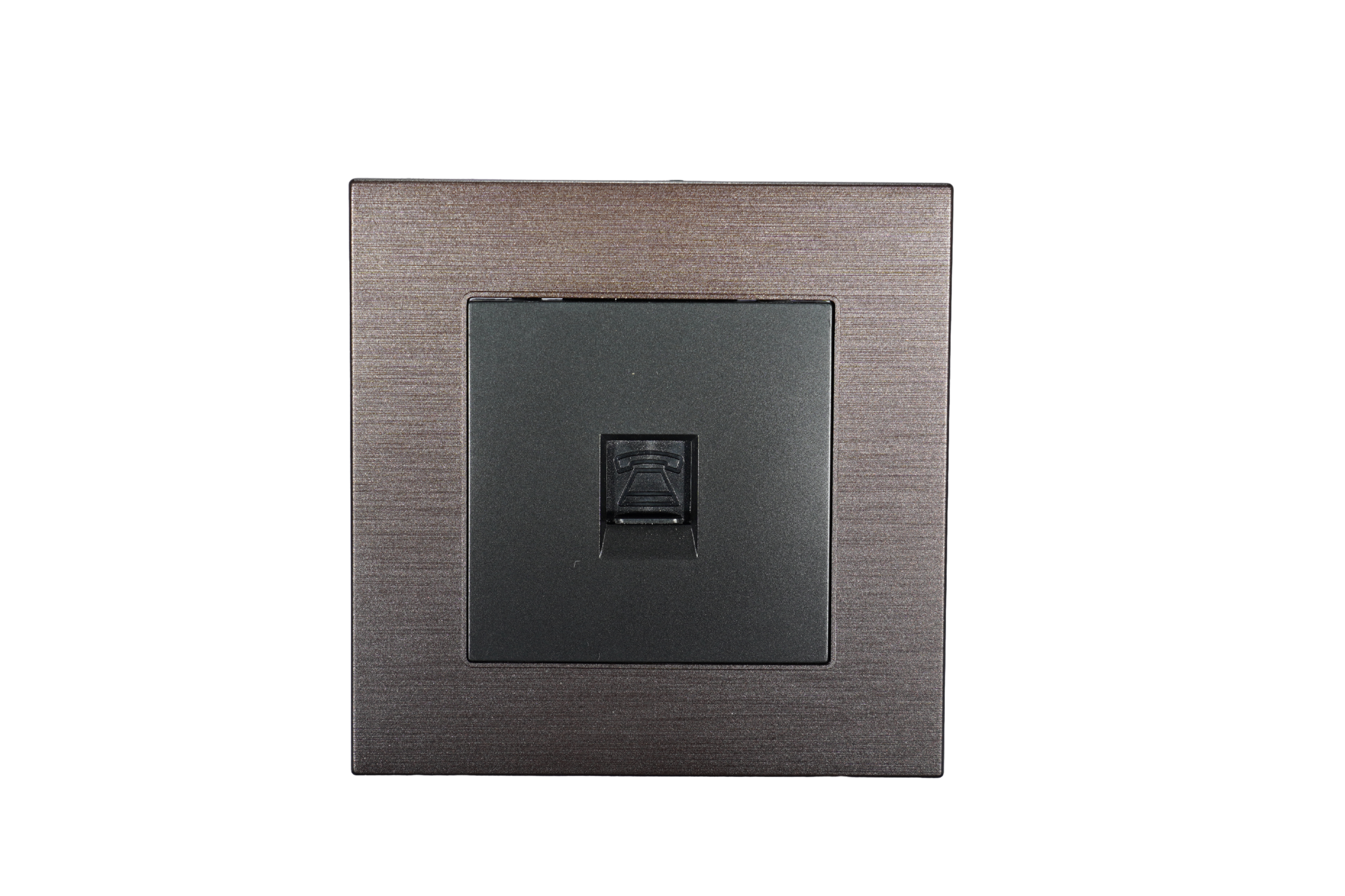 Brushed Aluminum Voice and Telephone Information Panel front view for B2B hotel and smart room projects