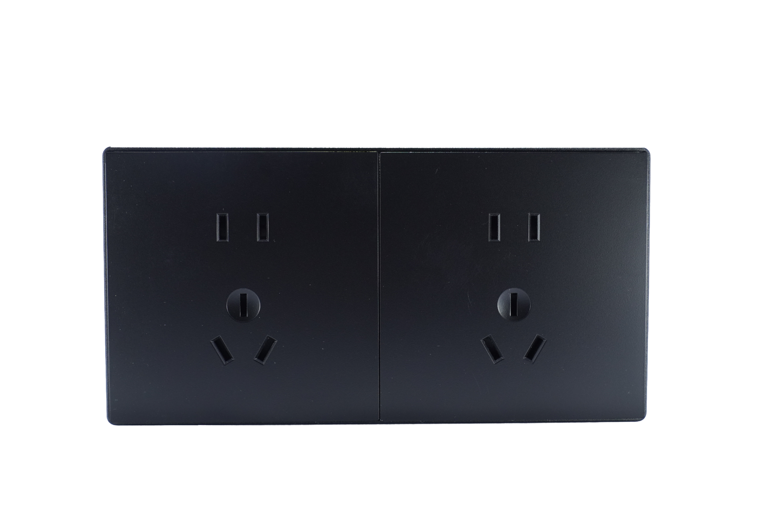 Smart Series Dual Vertical Socket Panel front view for B2B hotel and smart room projects